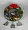 Lot of Five Pewter / Silver Plate / Tin Litho Christmas Ornaments by Kirk Stieff, & Other