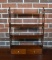 “Tradition House” Walnut Hanging Plate Shelves with Double Drawers