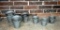 Lot of Six Wakefield / Ben Wolff & Company Hand Made Clay Plant Pots, Connecticut