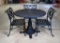 Fine Windham Round Black Cast Aluminum Patio Table