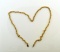Elegant Triple Strand Faceted Bead 14K Gold 15” Necklace, Italy