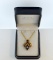 Archer Sapphire & Diamond 14K Stylized Bee Slide Pendant (1.25”) on 14K Gold Twist 18” Chain