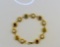 14K Gold, Gemstone & Pearl Link Bracelet, 7.25” L