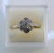 Platinum and Diamond Cluster Ring, Size 6.5