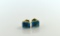 14K Gold and Large Octagonal Blue Topaz Solitaire Earrings (TCW = 8 Ct)