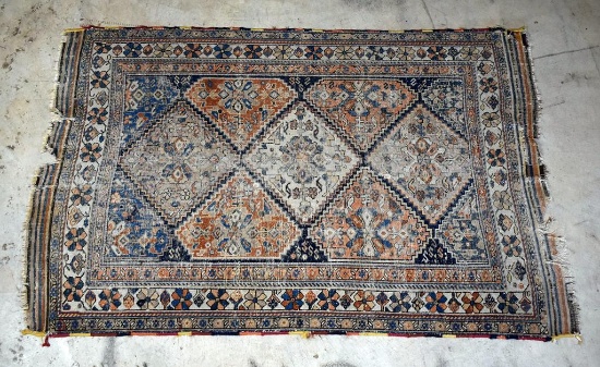 Antique Turkish Tribal Hand Made Wool Rug, 3'7”x5'8”