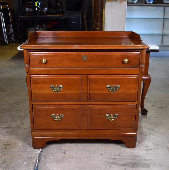 Vintage Monitor Furniture Co. Bucks County Provincial Solid Wild Cherry Button Chest