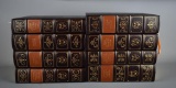 Lot of Eight Oxford Desk Reference Editions 1993 Leather Bound Easton Press Collector's Editions
