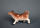 Vintage Brown and White Porcelain Cow Creamer, Prob. Germany