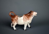 Vintage Brown and White Porcelain Cow Creamer, Germany