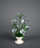 Vintage Florentia Enameled Metal Flower Sculpture, Italy