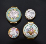 Four Halcyon Days Enamel Gift Boxes, England