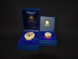 Two Halcyon Days Enamel Gift Boxes: Miniature “For Someone Special” & “For Grandmother”, England