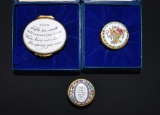 Three Halcyon Days Enamel Gift Boxes: “This Trifle...”, “Keep This...”, & “With Love on This...