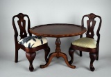 Pleasant Company Wooden Colonial Style Tea Table & Two Chairs for Am. Girl 18” Dolls
