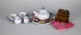 Pleasant Company China Tea Set Accessories for Two with Tea Box, Cookies, & Linen