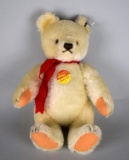 Steiff Jointed Cream Color Mohair 12” Teddy Bear