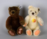 Pair of Steiff White Tag Jointed Mohair 7” Teddy Bears