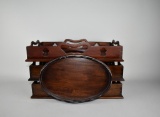 Lot of Four Froelich Furniture Mahogany Trays: Three with Open Work, One Oval