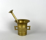 Vintage Brass Mortar & Pestle