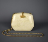Vintage Italian Marbled Lucite Purse with Optional Cross Body Chain