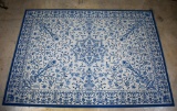 Blue & White Delft Motif Rug, 5'8”x7'10”
