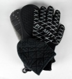 Lot of Four Black Cooking / Grilling Gloves: Pit Mitt, OXO, & Other