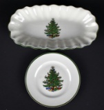 Lot of Two Cuthbertson “Original Christmas Tree” Serving Pieces, England