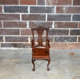 Cast Iron 17” Chippendale Chair Garden Art