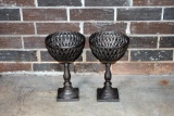 Pair of 15.5” Metal Plant Stand/Baskets