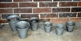 Lot of Six Wakefield / Ben Wolff & Company Hand Made Clay Plant Pots, Connecticut