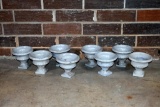 Lot of Eight 5.5” Hand Made Clay Plant Urns