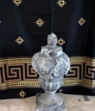 Resin Marblesque Garden Urn & Topiary, 31” H