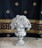 Resin Marblesque Garden Urn & Fruit Topiary, 25” H