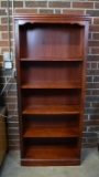 Cherry Finish Five Shelf Bookshelf