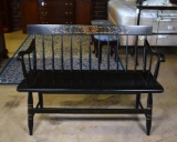 Genuine L. Hitchcock Spindle Back Bench