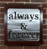 Contemporary Wood & Metal “Always & Forever” Wall Decor