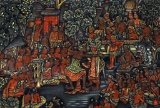Ida Bagus Made TOGOG (Indonesian, 1913-1989) Bali Scene, Oil on Canvas