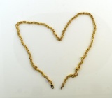 Elegant Triple Strand Faceted Bead 14K Gold 15” Necklace, Italy