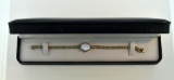 Ladies “The Oryx” Quartz Movement Wristwatch, 10K Gold Case & 10K Gold Diamond Studded Band