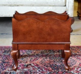 Bombay Co. Queen Anne Style Mahogany Magazine Holder