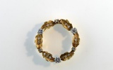 Vintage 14K Gold and 1.2 Carat Diamond Wreath Brooch Pin