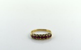 14K Gold and Seven Ruby Ring, Size 7.25