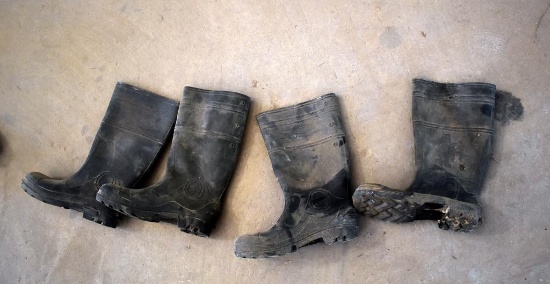 Two Pairs of Size 12 Rubber Wet Work Boots