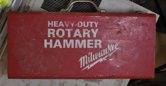 Milwaukee US1 Heavy Duty Corded 1½ Inch Rotary Hammer Drill, Cat. No. 5347 w/ Metal Case & Bit, Etc.