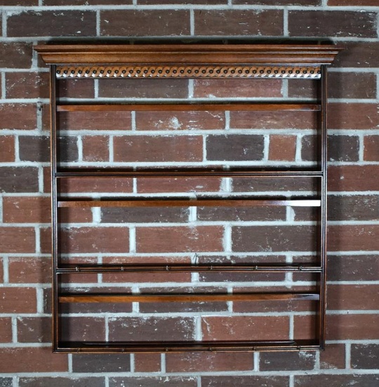 Brandt Mahogany Wall Hung Plate / Curio Shelf