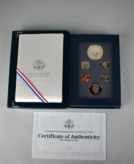1990 US Mint Eisenhower Centennial Coin Prestige Set with C of A