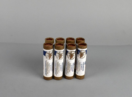 Eight Rolls of Uncirculated 2009 Lincoln Presidency / Professional Life Cents