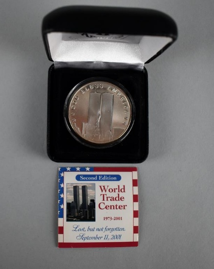 2001 Coins of America Second Ed. World Trade Center One Ounce .999 Silver Coin with Co of A