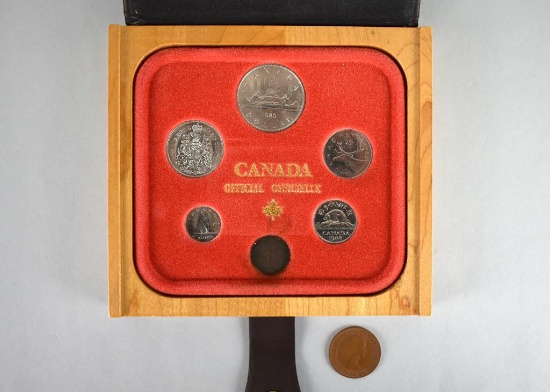 Canada Mint 1980 Uncirculated Coin Set & Great Britain Mint 1960 Half Penny
